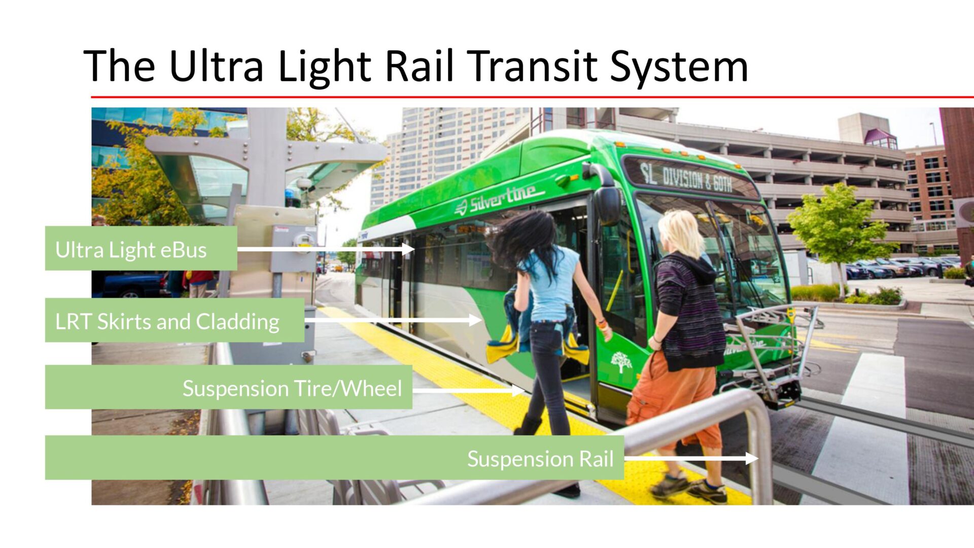 A picture of the light rail transit system.